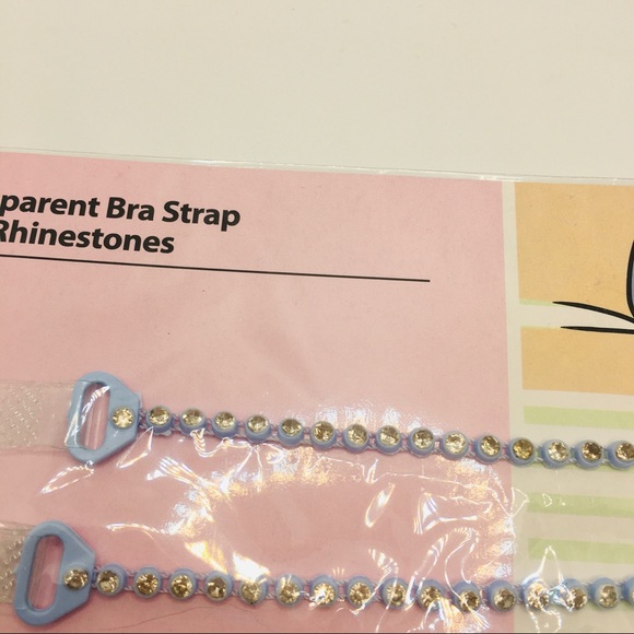 TRANSPARENT BRA STRAPS WITH CRYSTALS IN LIGHT BLUE - Picture 15 of 15